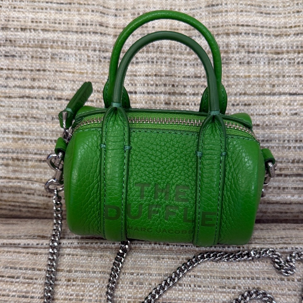 Marc Jacobs Green Leather Women's Mini The Duffle Bag - Picture 2 of 11